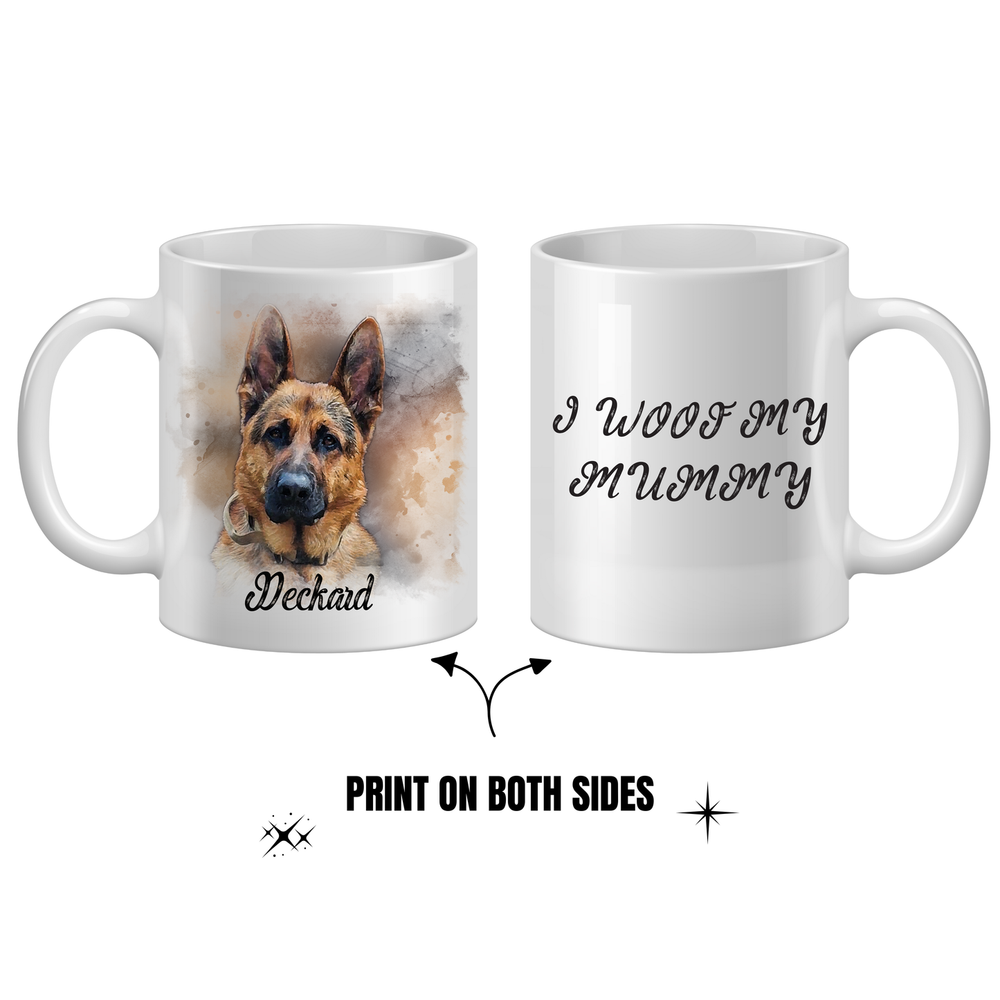 Personalized Dog Mug – "I WOOF YOU MUMMY"